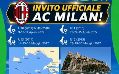 Ischia Cup 2027: l’A.C. Milan è ufficialmente invitato. Il grande calcio giovanile torna sull’Isola d’Ischia.